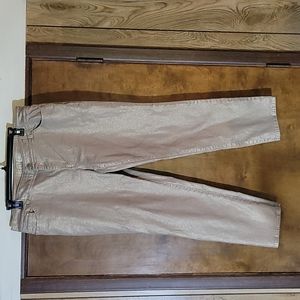 Chico Platinum Gold Pants Woman's Size 25